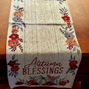 Autumn blessings table runner